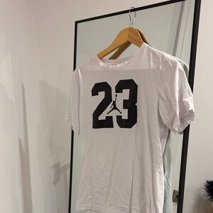 Jordan White Tee with Black 23 Graphic